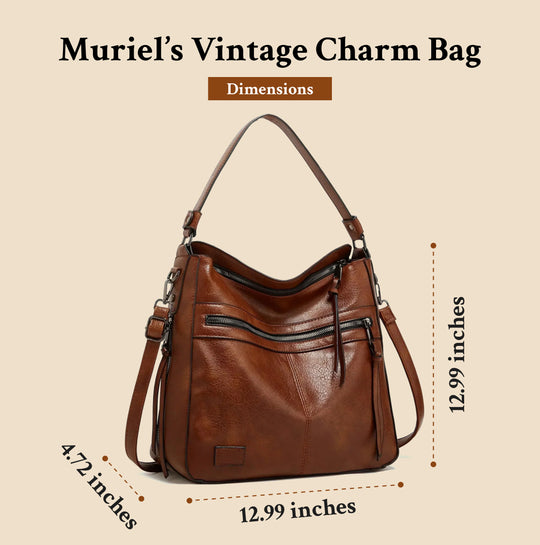 Muriel’s Vintage Charm | Leather Shoulder Bag