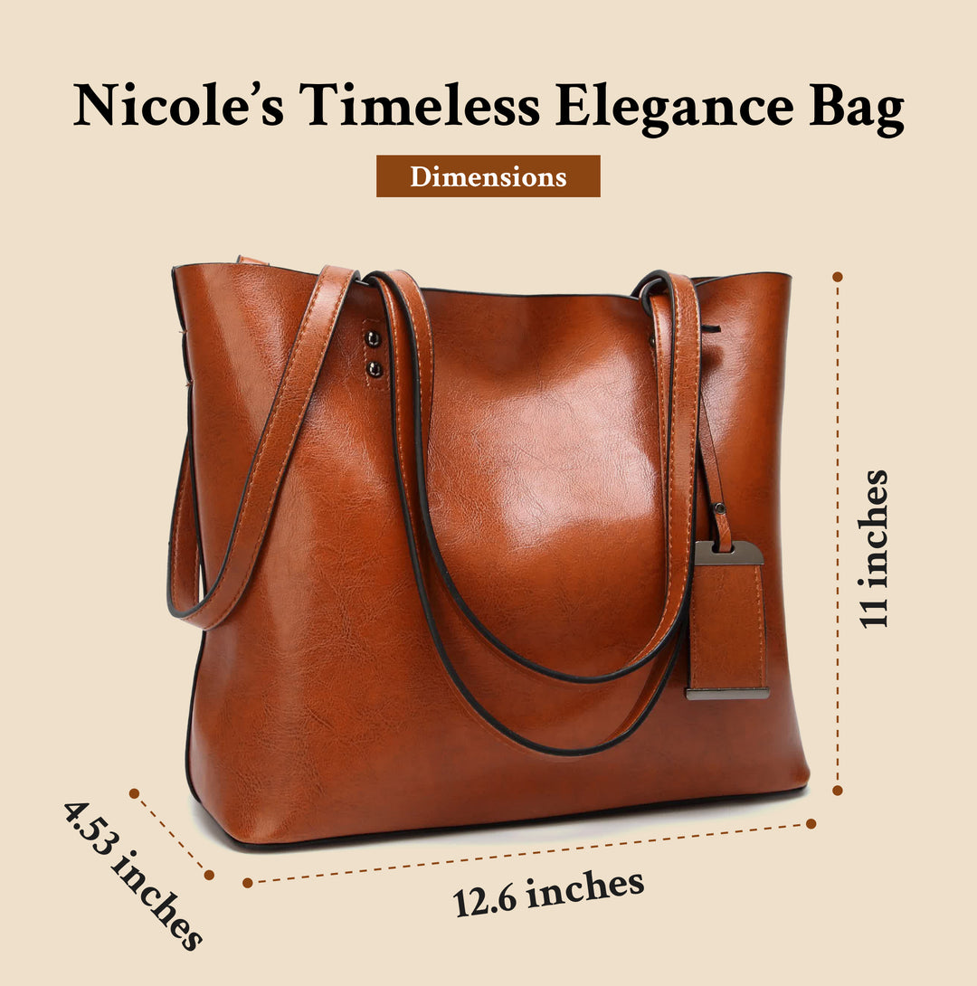 Nicole’s Timeless Elegance | Vintage Leather Shoulder Handbag