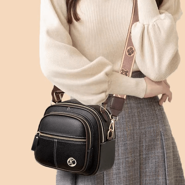 Molly’s Timeless Sophistication | Stylish Leather Bag with Shoulder Strap